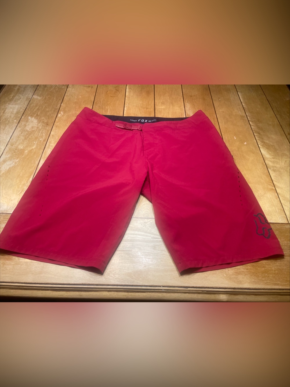 Fox Racing Flexair Shorts Size 40 Color Red Mountain Bike Trail Cycling Light